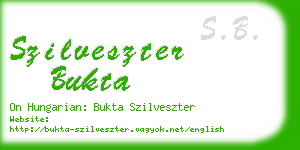 szilveszter bukta business card